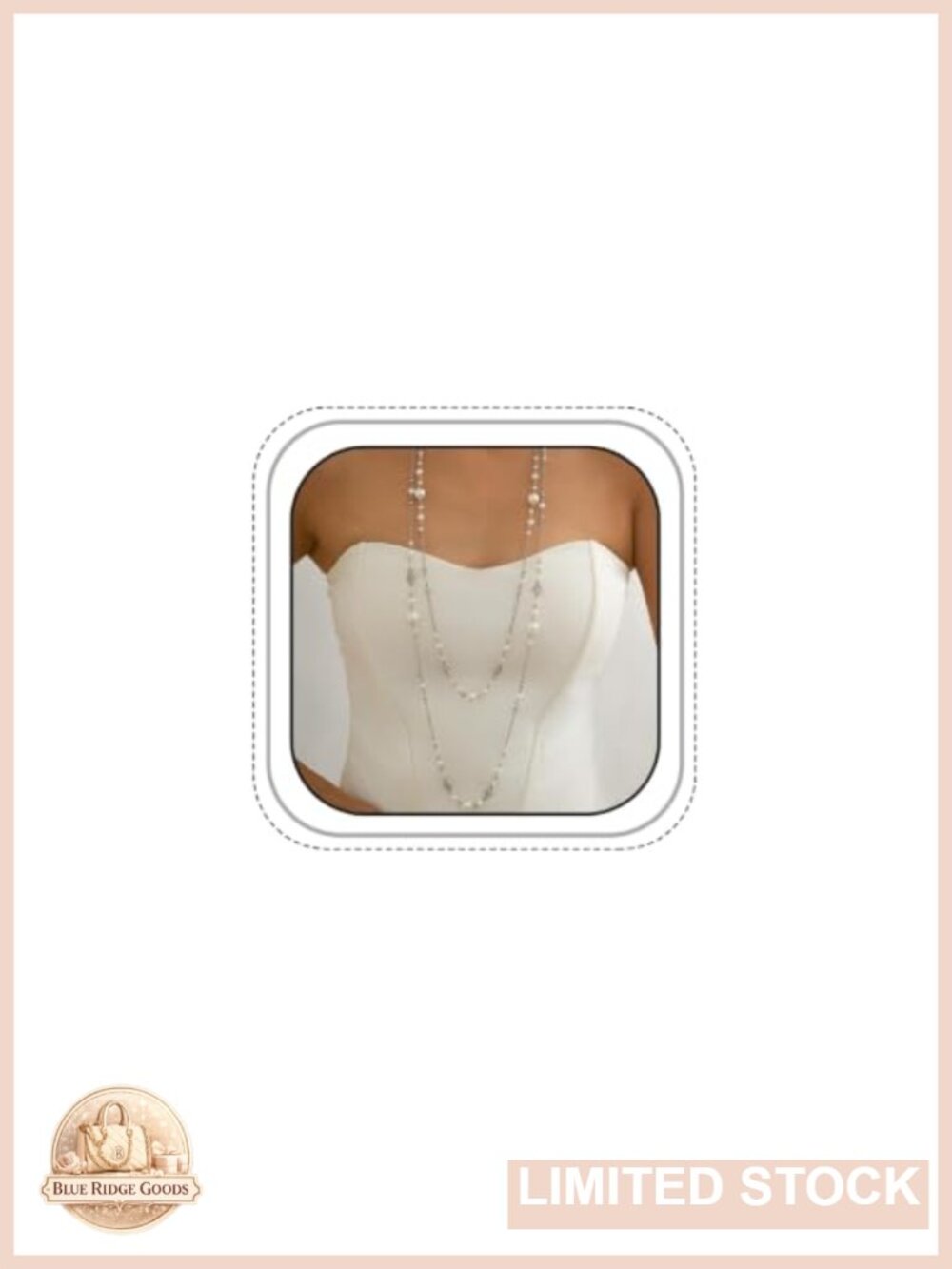 Long Layered Pearl Statement Necklace Sweater Chain Metal Plated